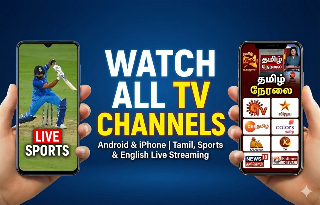 Watch All TV Channels on Android IPhone Mobile Phone – Tamil, Sports ...