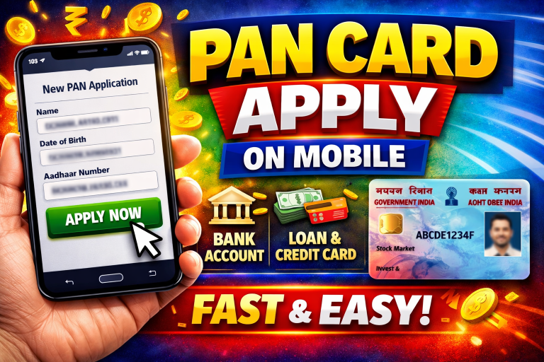 Apply PAN Card Online in 2026 (Android Mobile Application Method) – Easy Steps + Financial Benefits