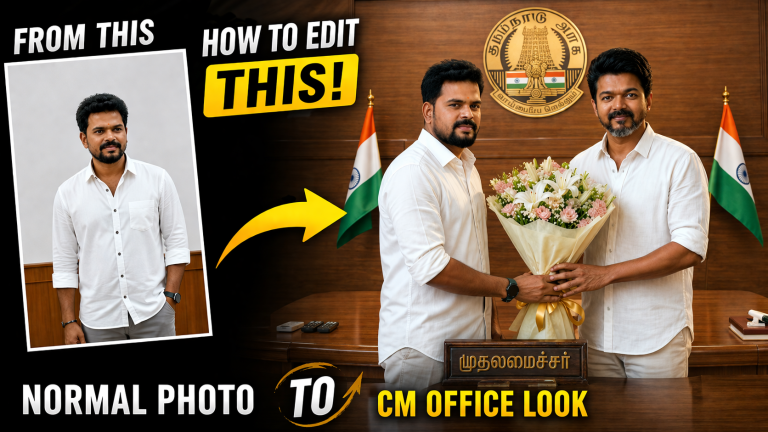 Create a Viral AI Photo with Thalapathy Vijay as Tamil Nadu Chief Minister (2026 Trend)