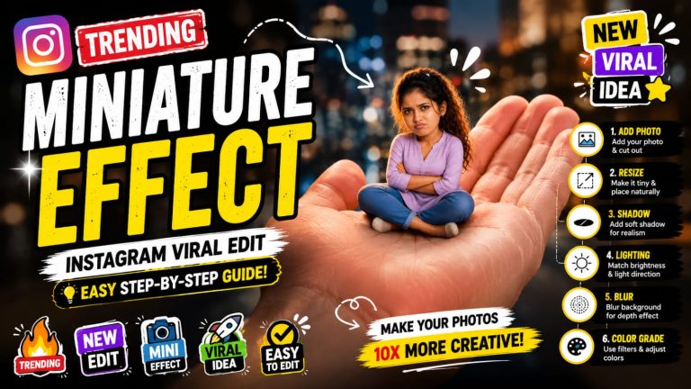 📸 Instagram Trending “Miniature Effect” Editing – Complete Guide (Extended Version)