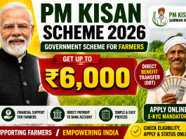 PM Kisan Scheme 2026, PM Kisan Apply Online, PM Kisan Registration, PM Kisan e-KYC, PM Kisan Beneficiary Status, Farmer Scheme India, Government Scheme 2026, PM Kisan ₹6000, Agriculture Scheme India, DBT Scheme, PM Kisan Official Website